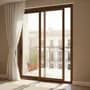 Generic Ventana Balcon Pvc 140x200 Dvh 4/9/4 Simil Madera- Muchtek Marrón Oscuro