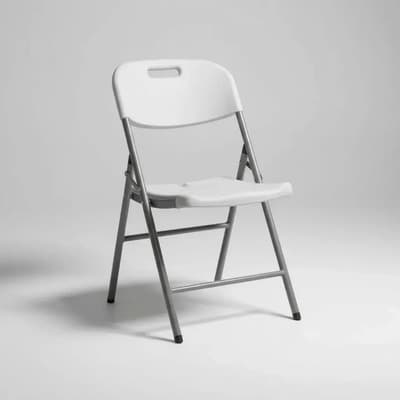 Blg Set 4 Sillas Plegables Plastico Reforzado Resistentes 180kg Plástico Gris Oscuro Blanco