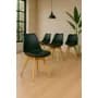 Mas Que Muebles Silla Comedor Nórdica Tulip Negra Pack X4 Asiento Acolchado Ecocuero Sin Tela Marrón Claro Negro