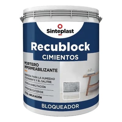 Sinteplast Recublock Cimientos Bloqueador De Humedad 12 Kg