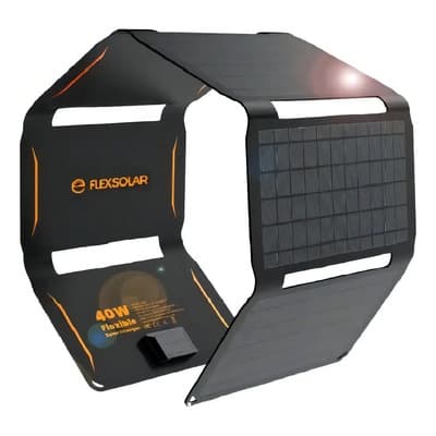 Flexsolar Kit Panel Solar Plegable Portatil 40w (carga Rapida De 18w)