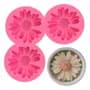 Bazardejua Set X3 Moldes Silicona Flor Margarita 7cm Fondant Vela Jabón Rosa Chicle