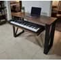 Seguemarc Mesa Escritorio Minimalista Bandeja Teclado Piano Nogal