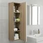 Bernova Tolva Bernova Mueble Organizador Baño 4 Estantes Mdf Color Olmo
