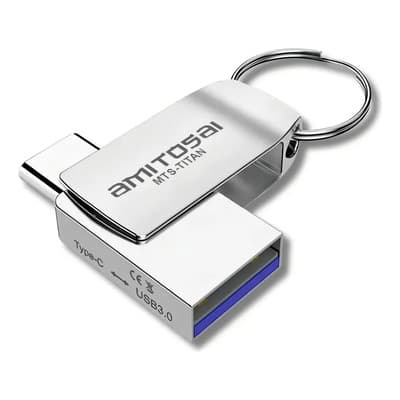 Amitosai Pendrive Usb 3.0 Usb-c 64gb Aluminio Amitosai Mts-titan Titan