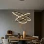 Lumistar Lampara Colgante Led Lumistar Saturno Triple Anillo 60 40 20 Negro
