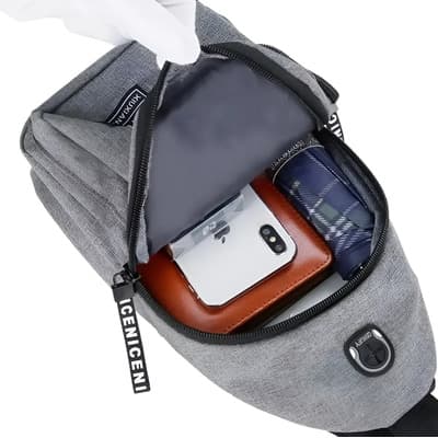 Fashion Riñonera Fashion Morral Cruzado Sin Género Color Gris