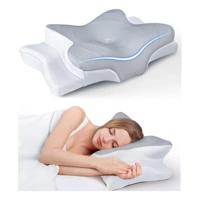 Ozz Almohada Cervical Ortopédica Ergonómica Espuma Viscoelásti Blanco