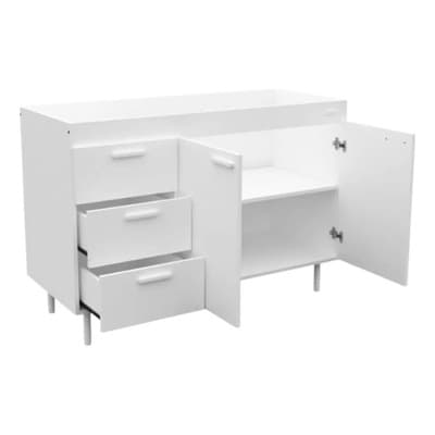 Mosconi Bajo Mesada S/ Bacha Cocina Mosconi Exp.1,20m Blanco