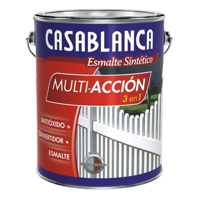 Casablanca Esmalte Sintético Convertidor Antióxido Casablanca Blanco 4l Acabado Mate