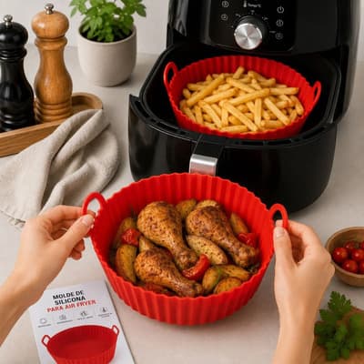 Molde Silicona Molde Silicona Pack 4 Airfryer Freidora Aire Antiadherente Surtido