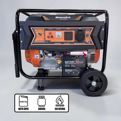 Maneko Grupo Electrógeno Generador Eléctrico Monofasico A Nafta Y Gas 7500w 16hp Maneko Con Arranque Electr