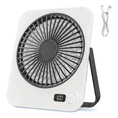 Generic Ventilador De Escritorio Recargable Usb 5 Vel