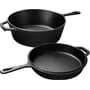 Zuleika Olla Sarten Hierro Tapa Fundición 26cm Wok Masa Madre Negro