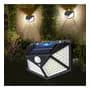 Veoquiero Aplique Reflector Led Panel Solar 100 Leds Sensor Movimiento Veoquiero Negro Blanco Frío
