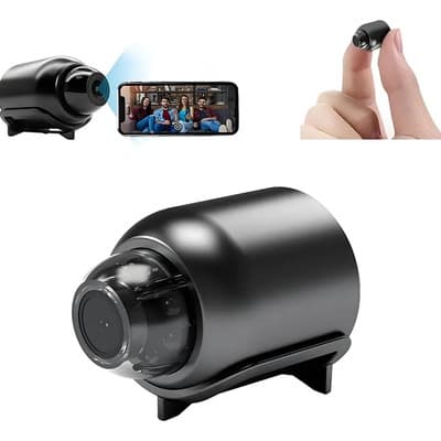 Skululu Mini Cámara Espía Wifi 1080p Con Visión Nocturna Black