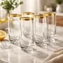 Lav Vasos Vidrio Borde Dorado Lav Atlántica 390ml X6 Apto Lavavajillas