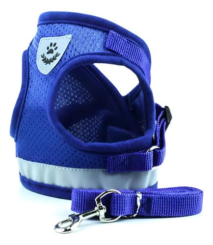 Mr Mat Collar Arnes Pretal Ajustable Polyester Perro Gato Con Corre