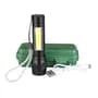 Generic Xpe Mini Linterna Portátil Táctica Led Recargable Usb Zoom Blanco Negro
