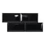 Bait Pisos & Deco Azulejos Subway Biselado Baño Cocina 7.5x15 Ceramico Negro Brillante