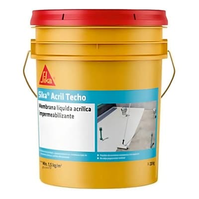 Sika Sika Acril Techos Membrana Liquida Impermeable 20 Kg Acabado Mate Color Blanco