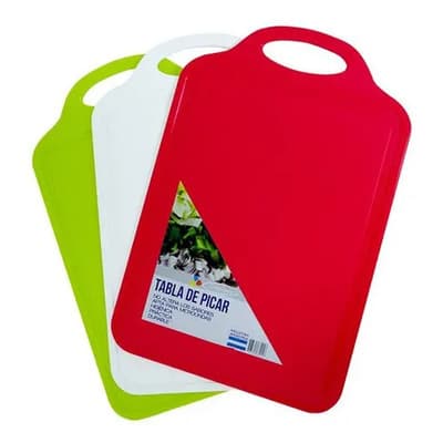 Ceplast Set 3 Tablas De Picar Plásticas Ceplast Colores Blanco Rojo Verde 36x24cm Bpa Free Color