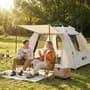 Generic Carpa Camping 2-3 Personas 1 Puerta 3 Ventanas 2x1.5x1.25 M Beige