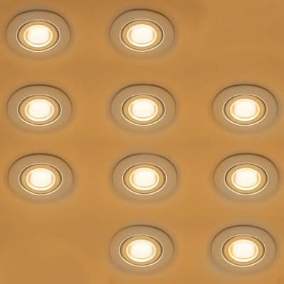 Girasole Pack X10 Spots Embutir Girasole Movil Luz Calida Led 7w Blanco Zocalo Gu10