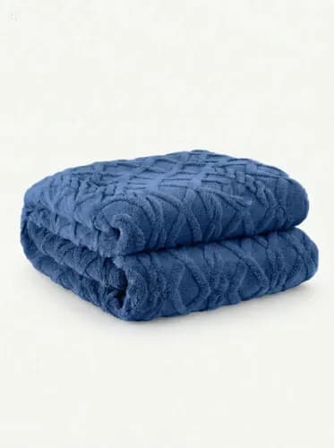 Casa King Frazada Manta 2 Plazas Polar Soft Sherpa Relieve Liso