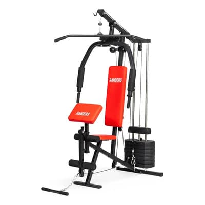 Randers Multigimnasio Multigym Randers Arg-63120 Reforzado 45 Kg Color De La Estructura Negro Rojo