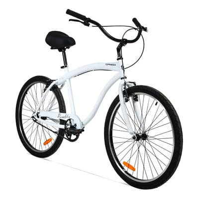 Topmega Bicicleta Urbana Rodado 26 Topmega Rambler Acero Blanca Blanco