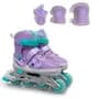 Kossok Rollers Phoenix Extensible 3 En 1 + Protecciones + Luz Led Talle M (33-37) Lila
