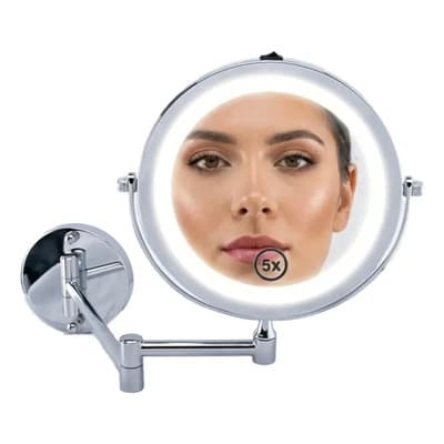 Gadnic Espejo De Maquillaje Care By Gadnic Led De Pared 360° Make Up Redondo