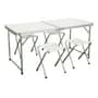 Mp Import Mesa Plegable Portátil Mp Con 4 Sillas 3 Alturas Ajustables