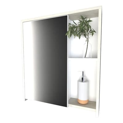 Amv Botiquin Moderno Mueble Organizador Baño Pta Espejo Estantes Color Nevado/everest