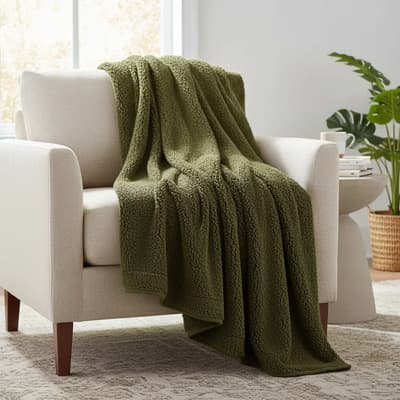 Actitud Monkey Frazada Actitud Monkey Corderito 1 X 1,50 Mts Sillón Viajes Color Verde Actitud