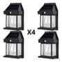 Helitec Foco Aplique Led Solar Luz Calida Sensor Exterior Set X4