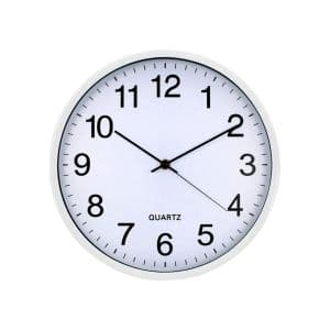 Oh My Shop! Reloj De Pared Redondo Silencioso Aguja Continua Moderno Blanco