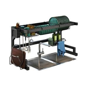Waggs Escurridor Secaplatos Grande Acero Inoxidable Negro Waggs