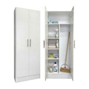 Diseños Modernos Escobero 2 Puertas 180x60 Diseños Modernos Blanco