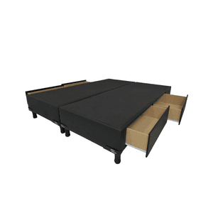 Tu Mejor Sommier Base Sommier - Cama 2 Plazas 4 cajones 140x190 - Ecocuero Chocolate