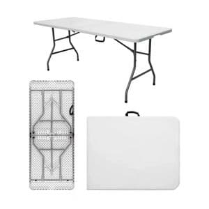 Vxplay Mesa rectangular Vxplay blanca plegable 1.52 cm