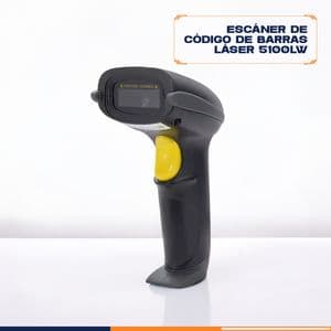 Gamer24hs Escáner Lector De Codigos De Barras Inalambrico Láser 5100lw Negro Usb