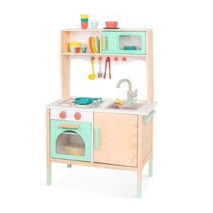 Battat Cocina Madera Infantil Mini Chef Con Accesorios Battat