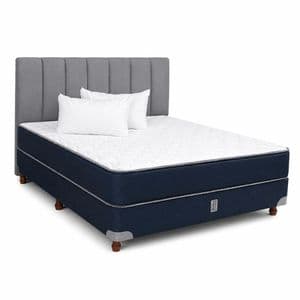 Veintidostreinta Combo Sommier + Colchón + Respaldo y 2 almohadas de regalo 2230 SYRMA 140x190 Espuma Alta Densidad