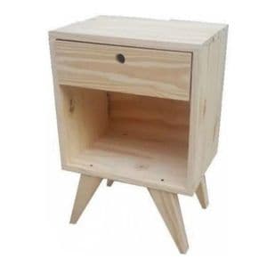 Muebles Especiales Mesa De Luz Madera De Pino Nórdico Misionero Cajón Superior Muebles Especiales
