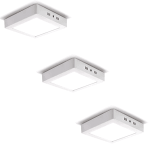 Novoled Combo X3 Plafón Led Aplicar Cuadrado 6w Luz Fría 480lm