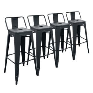 Utile Banqueta X4 Taburete Tolix Desayunadora Cocina Con Respaldo