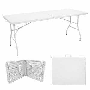 Luxury Home Mesa Plegable Picnic Portátil 180 Cm Blanca