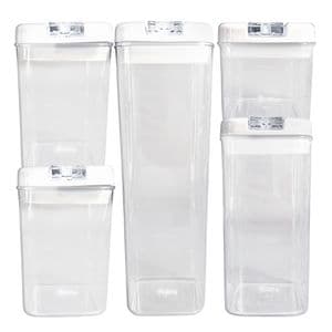 Hudson Set 5 Frascos Hermeticos Hudson Plastico Contenedor ORP01